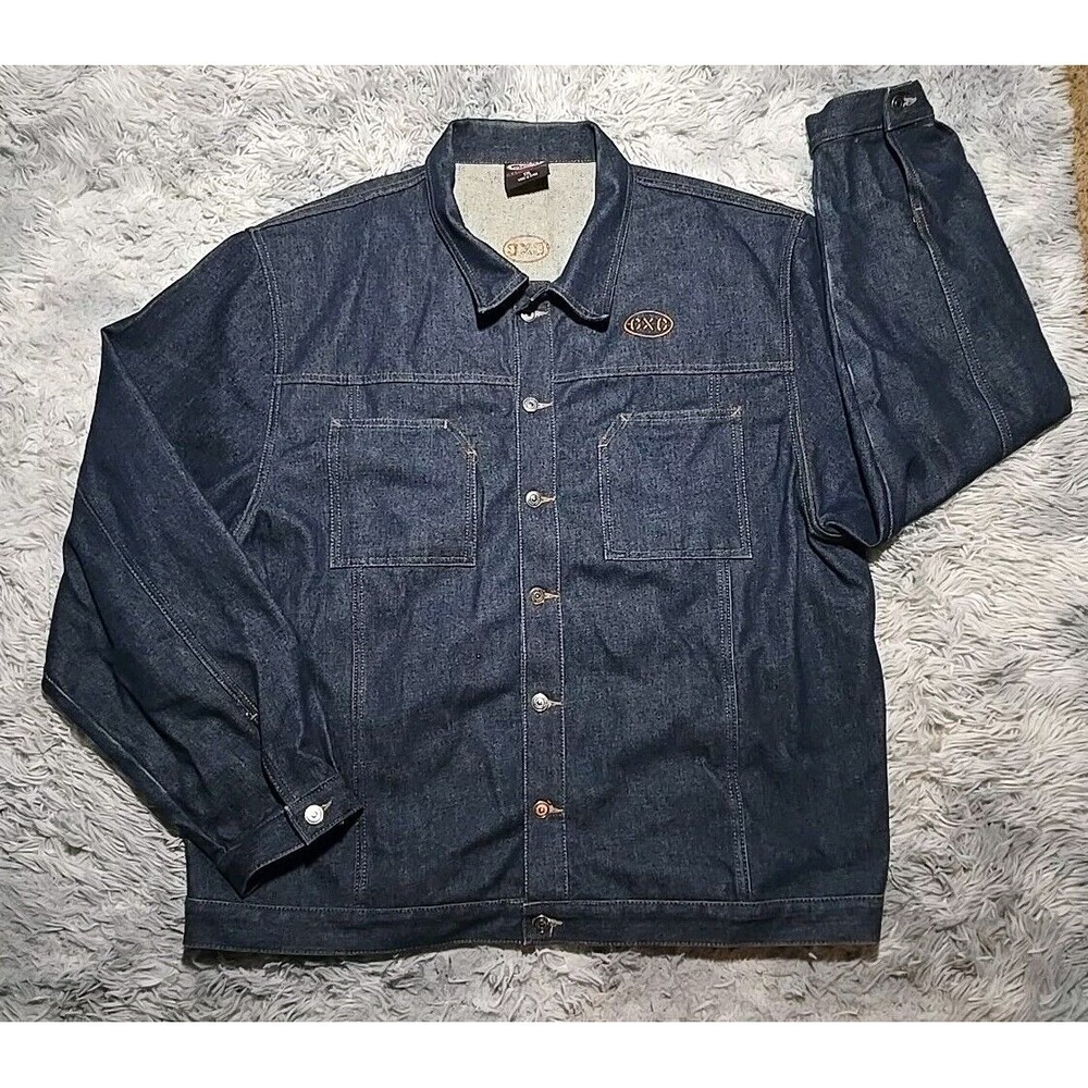 VTG Cross Colours Men's Denim Jacket Size XXL 100% Cotton Urban Hip Hop NWOT